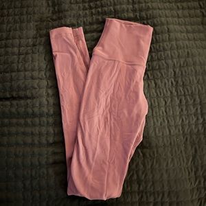 2, pink lululemon align leggings